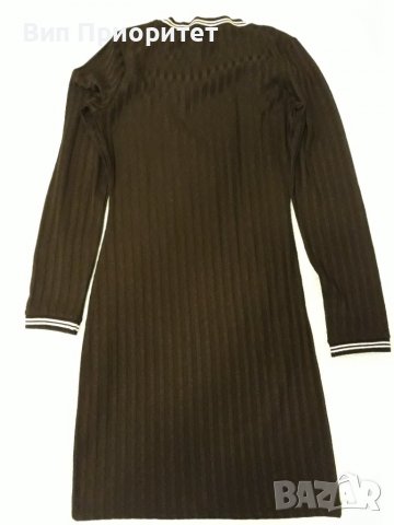 Рокля плетена Н & М черна с бяла гарнитура, по тялото, елегантна, удобна, дължина над коляното , снимка 7 - Рокли - 37414931