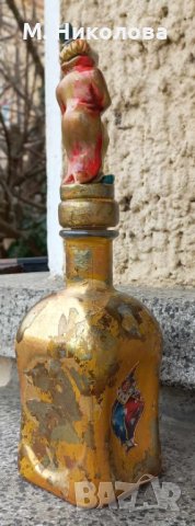 Декорирана винтидж бутилка за домашен алкохол , снимка 1 - Декорация за дома - 43850689