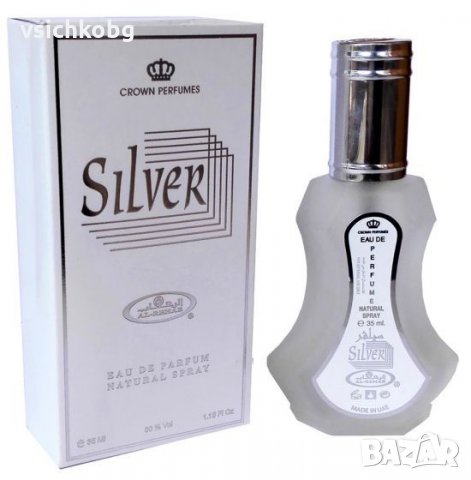 Дълготраен Арабски Парфюм ОРИГИНАЛ Al Rehab 0% АЛКОХОЛ Silver 35мл Топъл и пикантен аромат, снимка 1