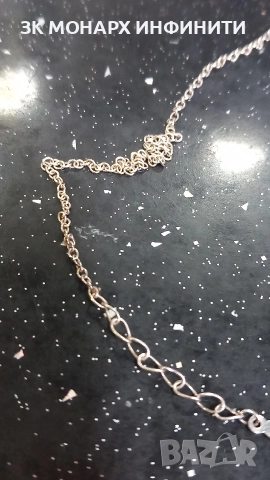 сребърен ланец / скъсана закопчалка, снимка 3 - Колиета, медальони, синджири - 52854731