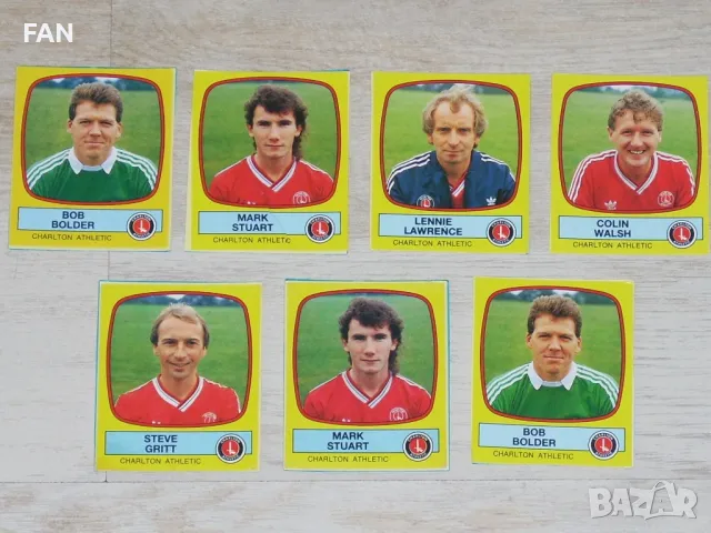 Чарлтън Атлетик - оригинални стикери Панини PANINI от сезон 1988/89
