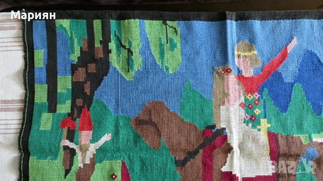 Ръчно Тъкана Декорация За Стена, снимка 2 - Антикварни и старинни предмети - 52094016