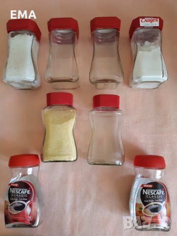 МЕТАЛНИ кутии 10бр и СТЪКЛО буркани 8бр от НЕСкафе и други кафета за Колекция или подправки,друго