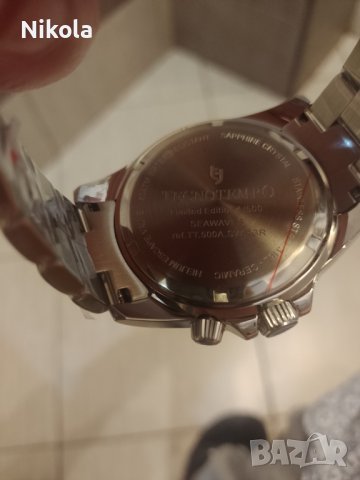 Италиански автоматичен водолазен часовник Tecnotempo Seawaves 500 м, снимка 14 - Мъжки - 43682912