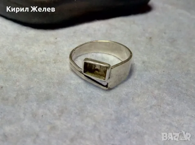 СТАР СТИЛЕН СРЕБЪРЕН ПРЪСТЕН СРЕБРО 925 с ГНЕЗДО За ВГРАЖДАНЕ на СКЪПОЦЕНЕН КАМЪК 49422, снимка 9 - Пръстени - 49733299