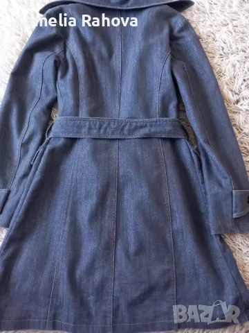 Дълго дънково палто, снимка 4 - Палта, манта - 47773466