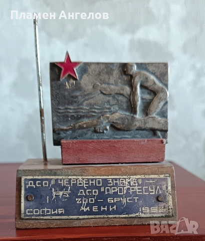 стар плакет плуване жени - бруст 1956 г. 