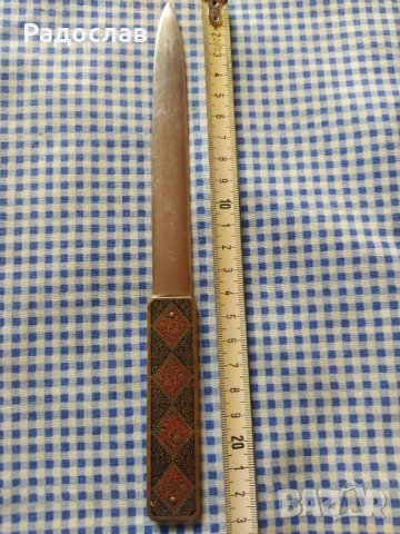 стар  нож за писма Art Deco , снимка 4 - Антикварни и старинни предмети - 40027386