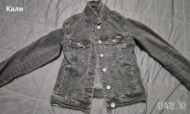 дамско черно дънково яке , снимка 2 - Якета - 52280329