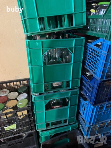 Стъклени бутилки с капачки, снимка 5 - Буркани, бутилки и капачки - 38688057