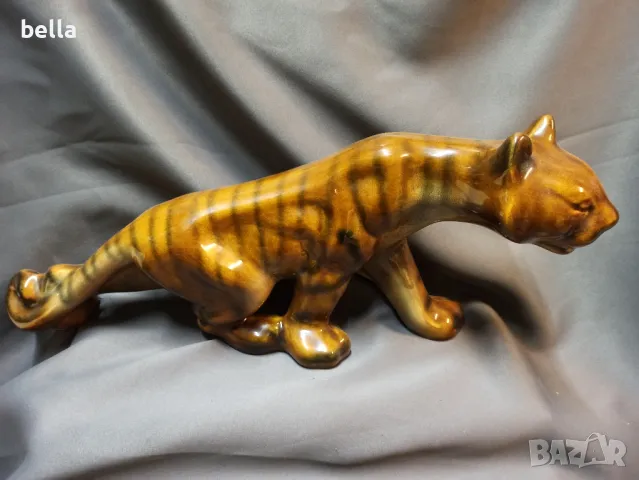 ПОРЦЕЛАНОВА ФИГУРА НА ТИГЪР 1970 ГОД