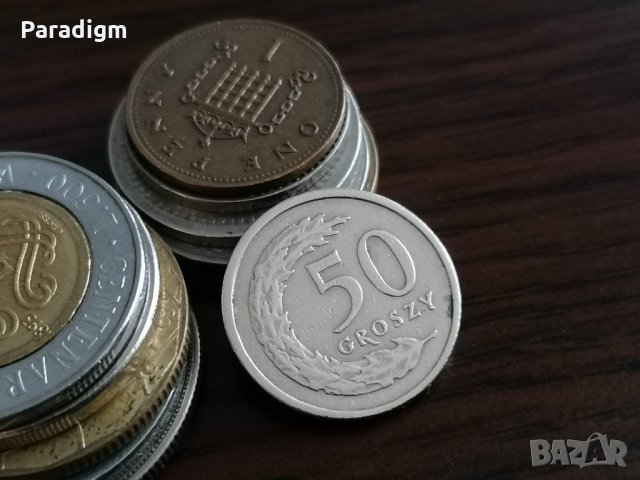 Монета - Полша - 50 гроша | 1991г., снимка 1 - Нумизматика и бонистика - 35245190
