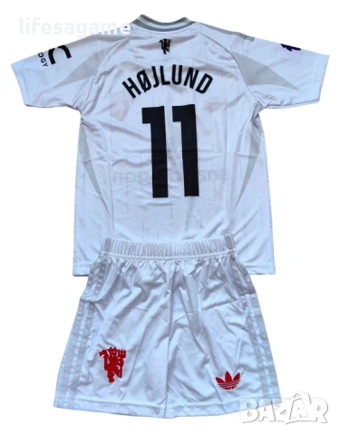 Детски футболен екип Манчестър Юнайтед Расмус Хойлунд Manchester United комплект