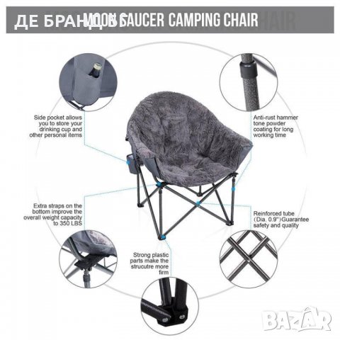 ПРОМОЦИЯ Сгъваем къмпинг стол с чанта за съхранение E01CC0401-004-08, снимка 7 - Столове - 35095366