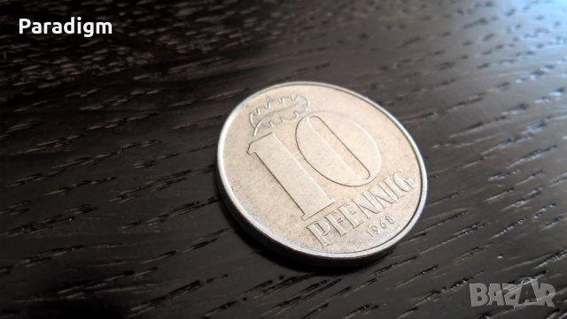 Монета - Германия - 10 пфенига | 1968г.; серия А