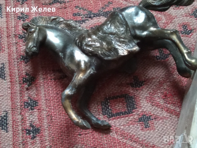 Бронзова фигурка на кон 53653, снимка 8 - Антикварни и старинни предмети - 53392797
