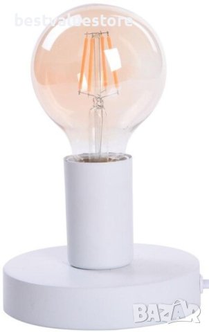 Настолна Лампа Бяла 1xЕ27 60W , снимка 2 - Настолни лампи - 43543466