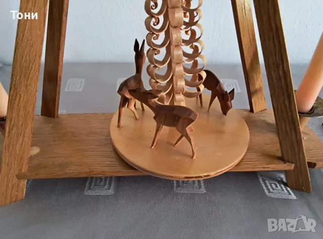 Винтидж Коледна пирамида Carousel Original Erzgebirge Expertic Hergestellt IN DER DDR, снимка 5 - Антикварни и старинни предмети - 50178531