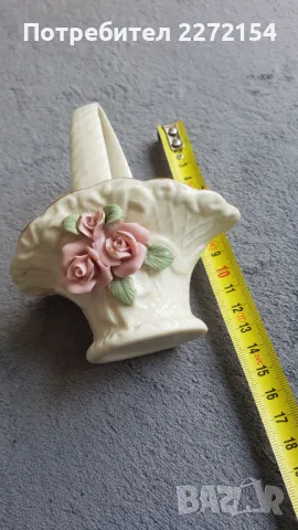 Порцеланова статуетка кошничка, снимка 4 - Антикварни и старинни предмети - 50334108