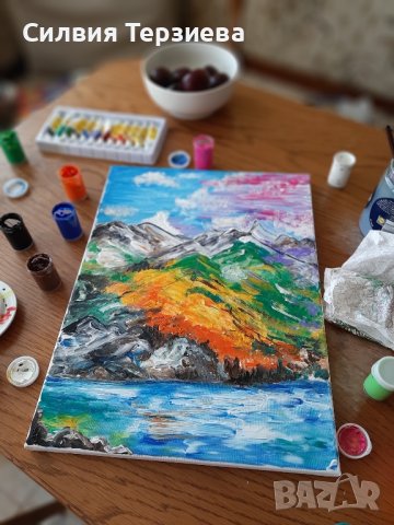 Картина "Планински глетчер", снимка 2 - Картини - 43791980