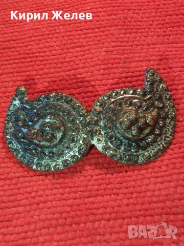СТАРИННА БРОНЗОВА / МЕСИНГОВА ЕТНОГРАФСКА БРОШКА ПАФТИ РЕТРО НАКИТ МАЙСТОРСКА ИЗРАБОТКА 45610, снимка 10 - Антикварни и старинни предмети - 46220014