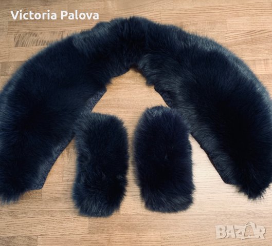 Яка и наръкавници от полярна лисица/естествен косъм, снимка 7 - Палта, манта - 38966210