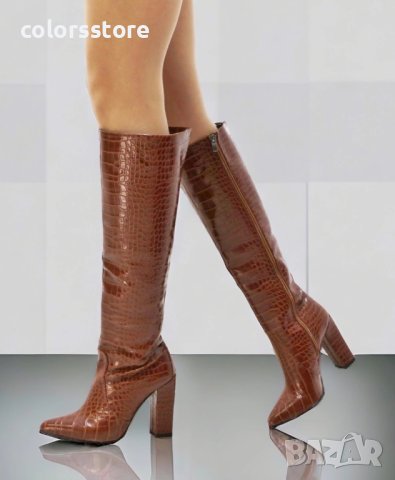 Ботуши на ток - кафява кожа - KTR10