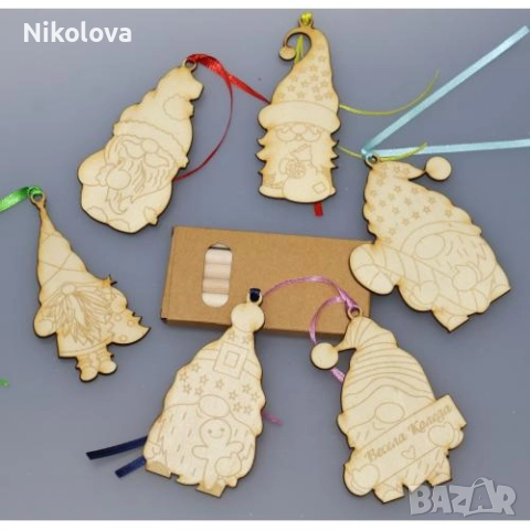 Сет от коледни фигурки за оцветяване + цветни моливи, снимка 2 - Декорация за дома - 52277577