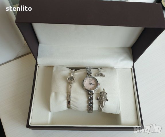 Стилен дамски часовник с 2 гривни, снимка 3 - Дамски - 28794155