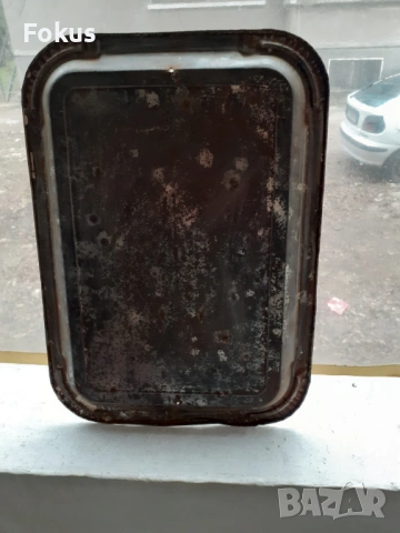 Стар метален поднос икона тава религия богородица, снимка 4 - Антикварни и старинни предмети - 53430952