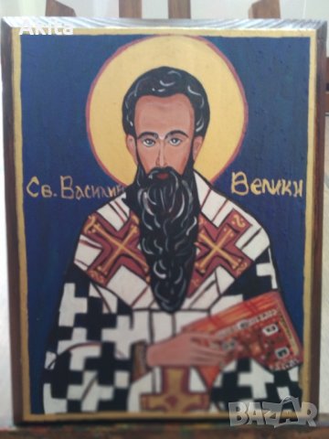 Икона на свети Василий, снимка 3 - Икони - 43534029