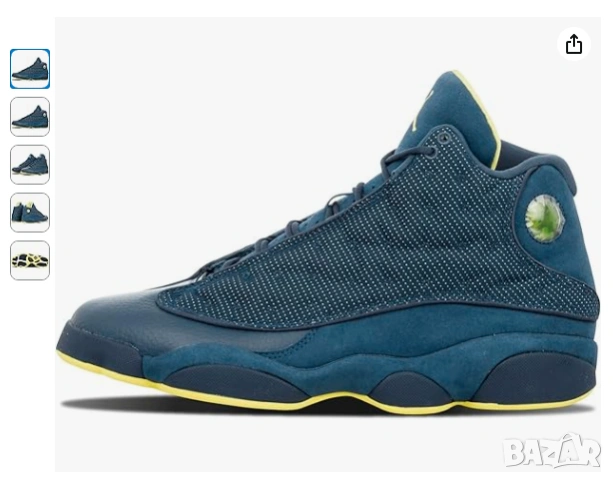 оригинални маратонки Air Jordan 13 Retro Squadron Blue номер 43, снимка 2 - Маратонки - 53088978