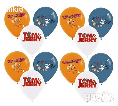 Том и Джери Обикновен надуваем латекс латексов балон парти хелий или газ, снимка 2 - Други - 35768950