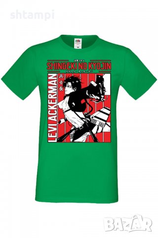 Мъжка тениска Attack on Titan Levi Ackerman,Анимация,игра,Празник,Повод,, снимка 8 - Тениски - 37948916