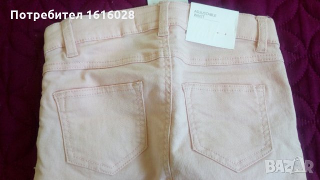  Нови бледорозави дънки марка HM - размер 116., снимка 6 - Детски панталони и дънки - 35526718
