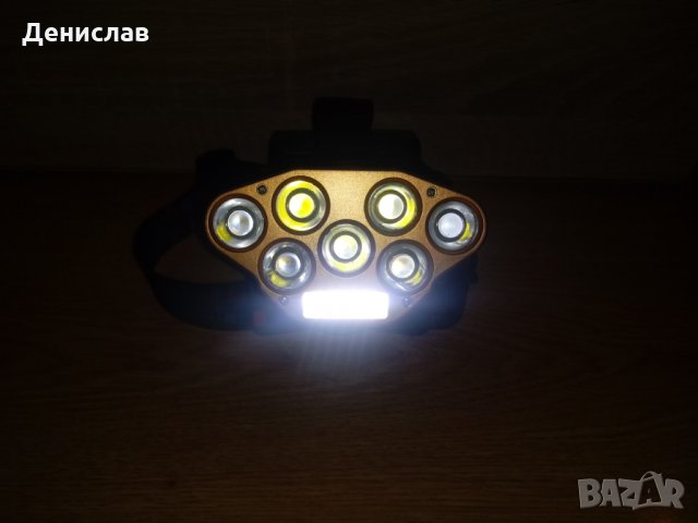 НОВ фенер - челник с 8 диода и 5 функции на светене, снимка 4 - Къмпинг осветление - 26961358