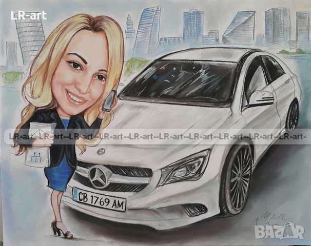 КАРИКАТУРИ и ШАРЖ, ръчно рисувани по снимка, снимка 6 - Картини - 27679654