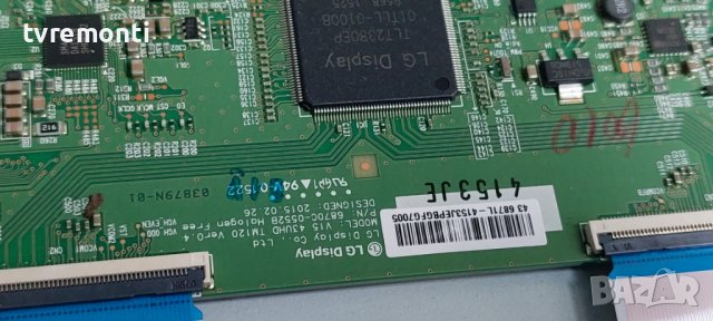 TCON BOARD LG 43UF640V 6871L-4153J 6870C-0552B DISPLAY HC430DGN-SLNX1-5112, снимка 2 - Части и Платки - 38992881