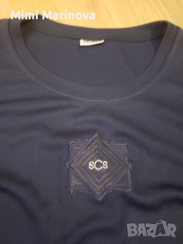 Тълно синя рипсена блуза genesis, снимка 3 - Блузи с дълъг ръкав и пуловери - 38401720