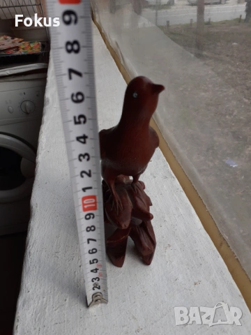 Стара красива дървена статуетка - пиленце - дърворезба, снимка 6 - Антикварни и старинни предмети - 53490446