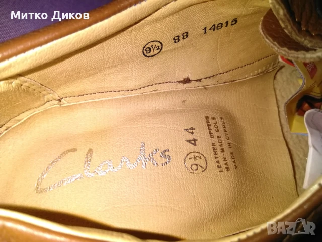 Мъжки маркови обувки нови естествена кожа Clarks стелка 275мм реален размер №43, снимка 5 - Ежедневни обувки - 51080398