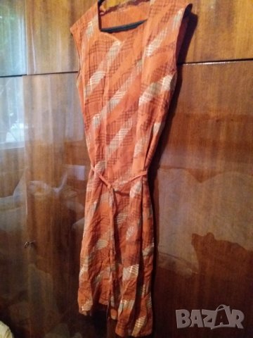 Комплект дамска лятна рокля без ръкав и жакет от коприна, снимка 2 - Рокли - 28798852