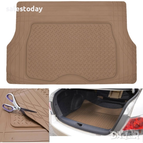 Гумена стелка за багажник, 109.5 cm x 144 cm, Бежава, снимка 2 - Аксесоари и консумативи - 51971308
