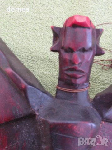 Голяма африканска маска на масай, Кения, снимка 4 - Антикварни и старинни предмети - 50855565