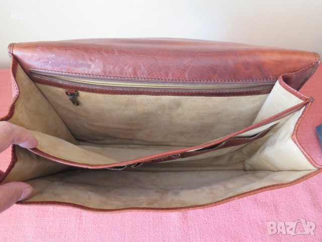 Vintage, Italy,кожена чанта за документи, бизнес чанта, снимка 10 - Чанти - 43396920