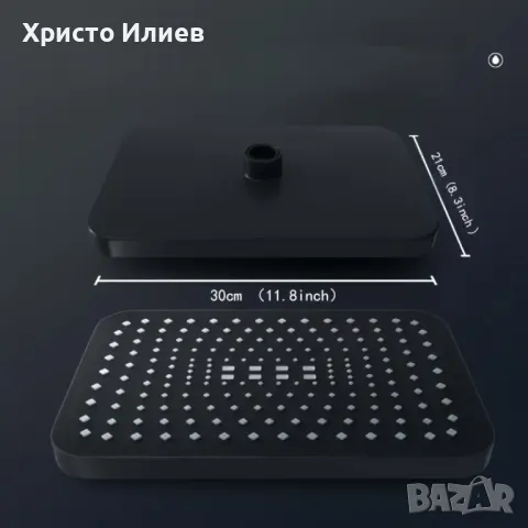 Душ система със стенен термостатен смесител Черен, снимка 3 - Душове - 47955082