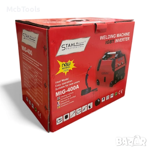 Телоподаващ апарат MIG, MAG, MMA за заваряване без газ 400А STAHLMAYER-RED, снимка 9 - Други машини и части - 52584076