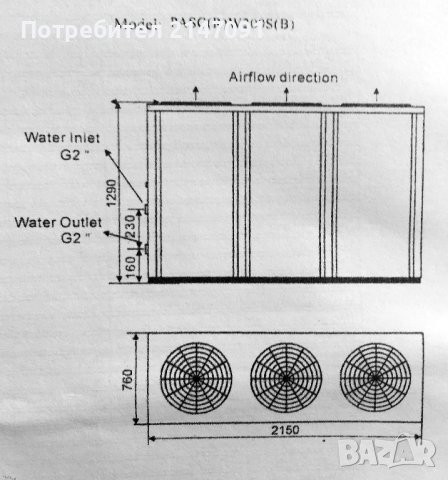 Термопомпа въздух-вода, тип CRW200S, снимка 2 - Климатици - 43350712
