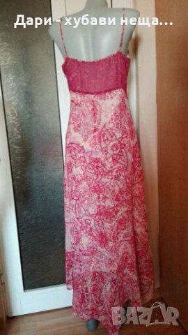 Дълга цветна рокля от шифон с подплата 🍀❤М/L(40)❤🍀арт.7390, снимка 2 - Рокли - 37299040