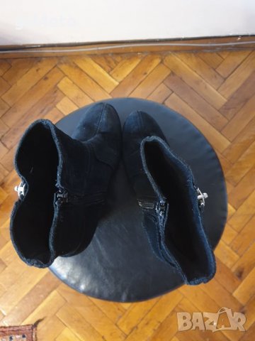 Боти естествен велур 35,5 - 36 номер, снимка 5 - Дамски боти - 26947999